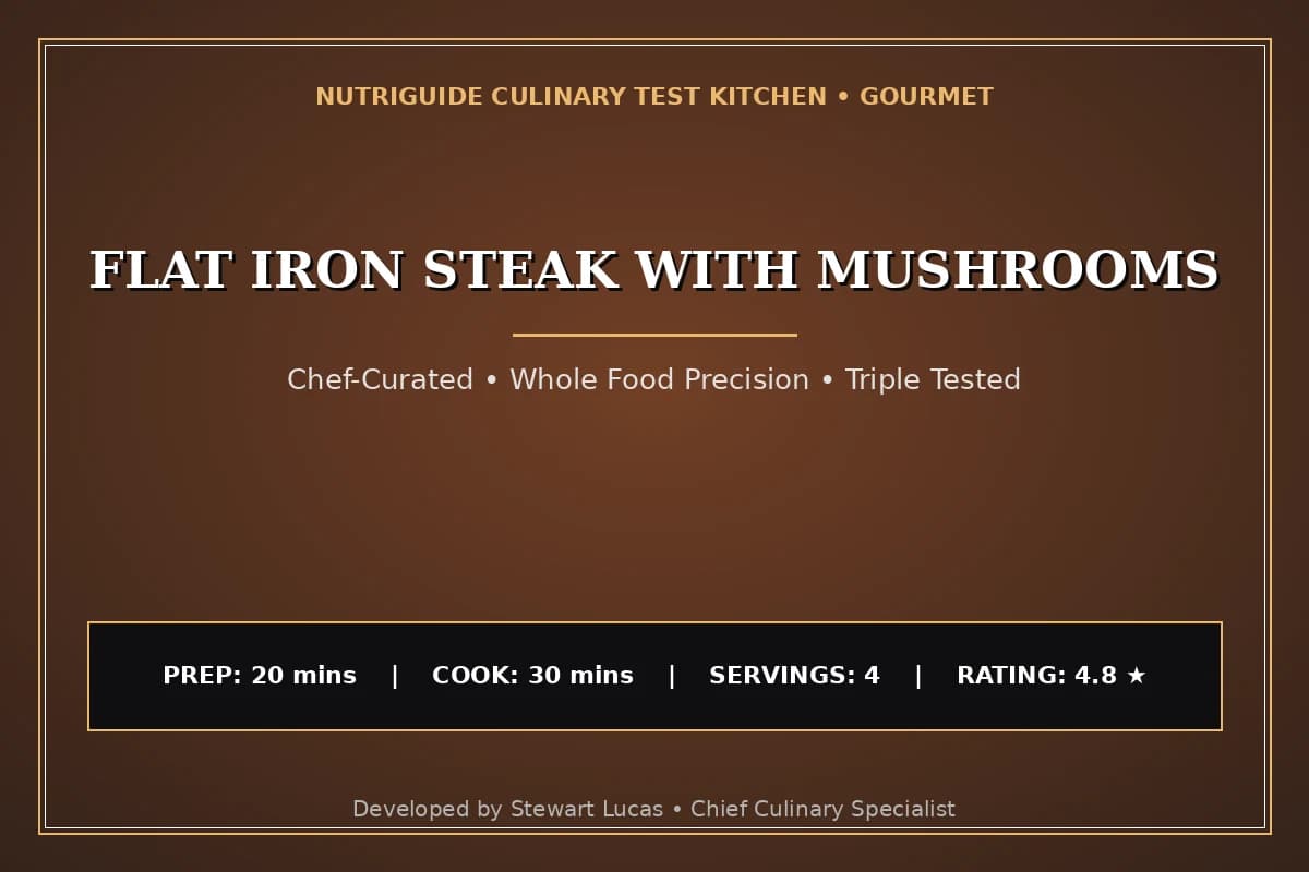 Flat Iron Steak With Mushrooms