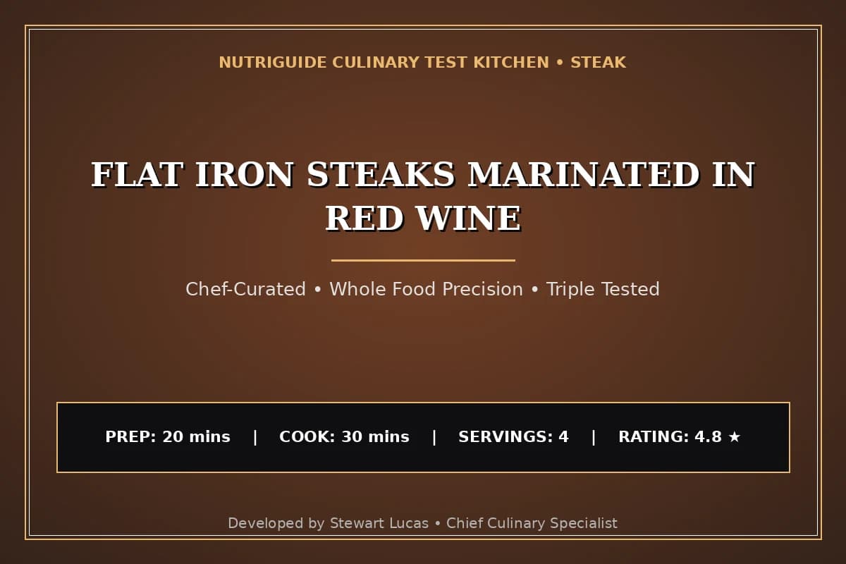 Flat Iron Steaks Marinated In Red Wine
