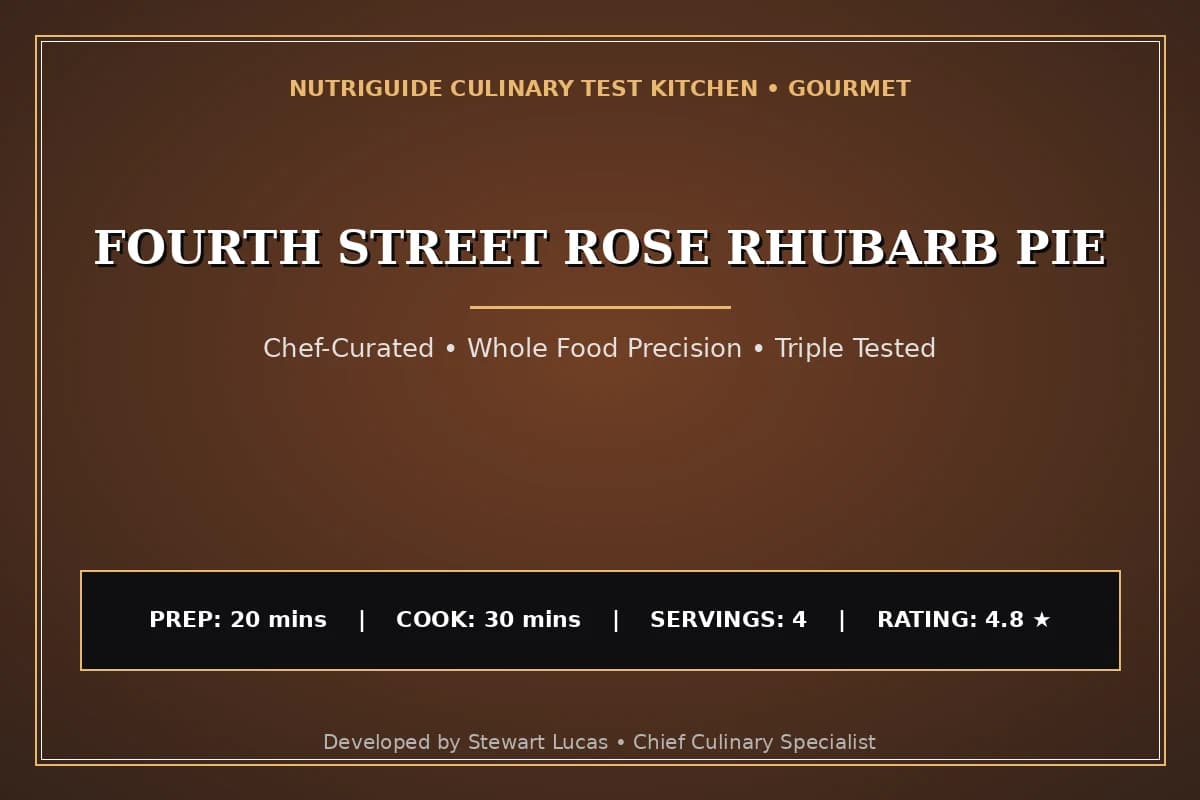 Fourth Street Rose Rhubarb Pie