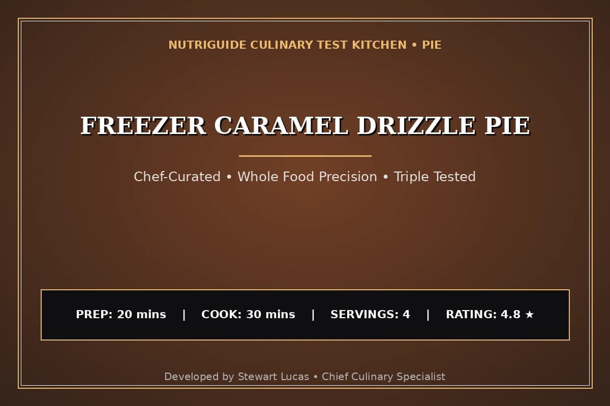 Freezer Caramel Drizzle Pie