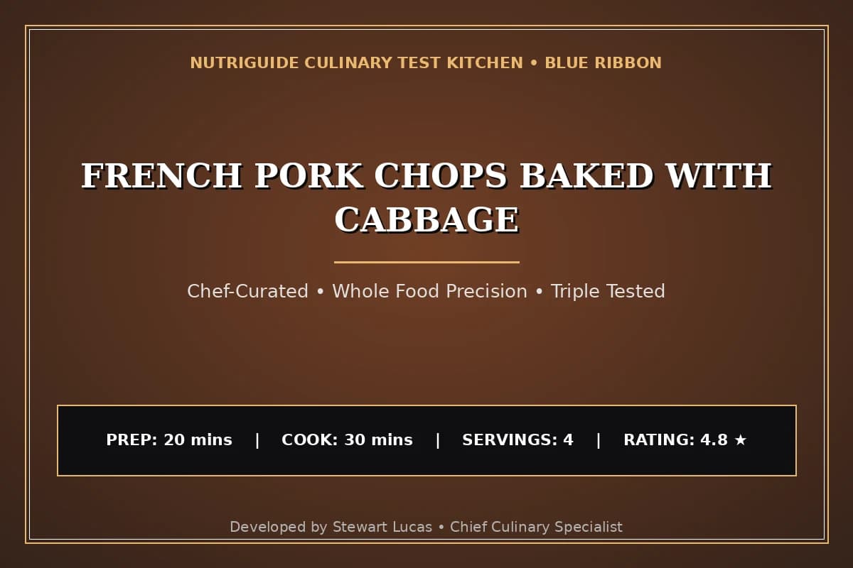 French Pork Chops Baked With Cabbage