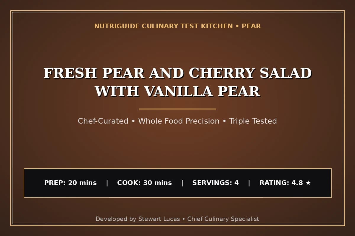Fresh Pear And Cherry Salad With Vanilla Pear