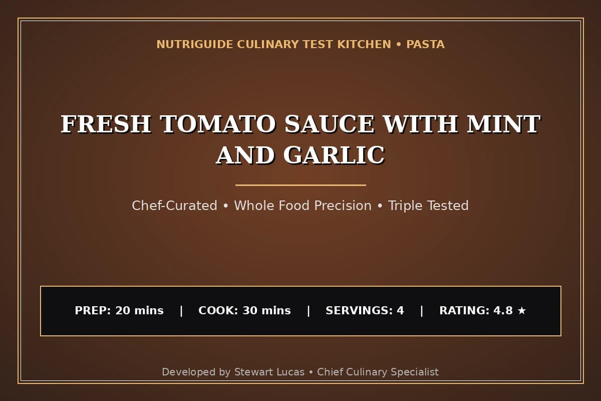 Fresh Tomato Sauce With Mint And Garlic