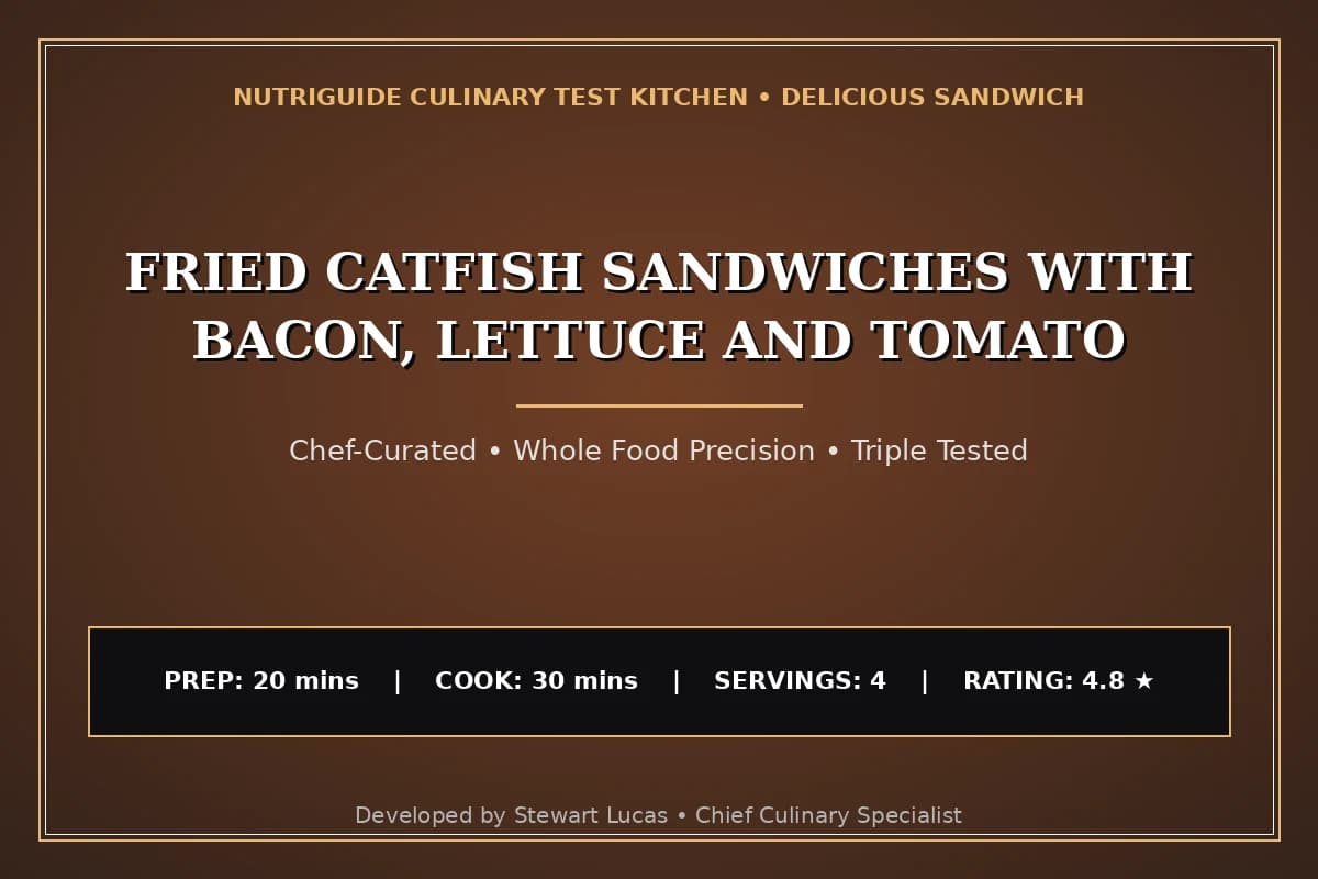 Fried Catfish Sandwiches With Bacon, Lettuce And Tomato