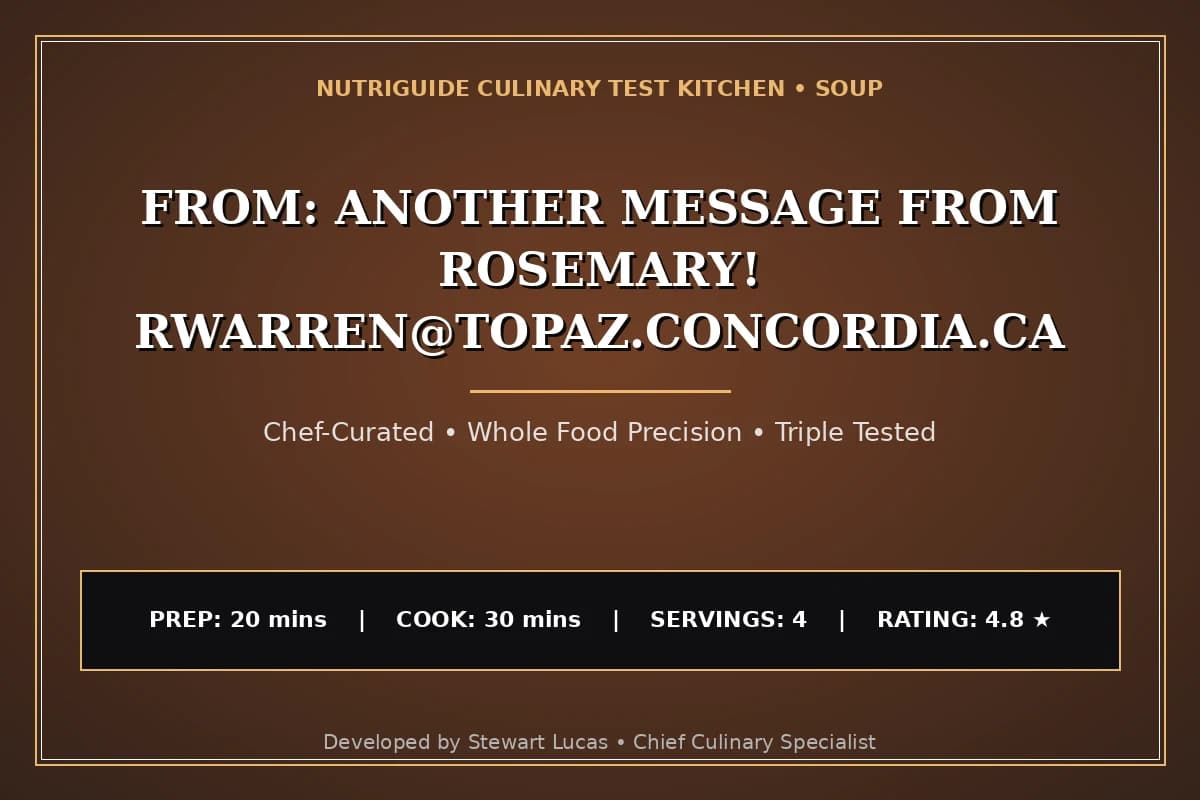 From: Another Message From Rosemary! Rwarren@Topaz.Concordia.Ca