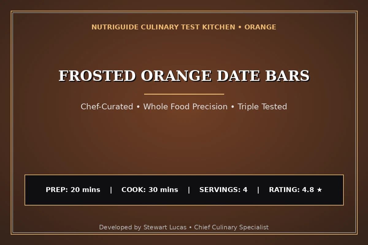 Frosted Orange Date Bars