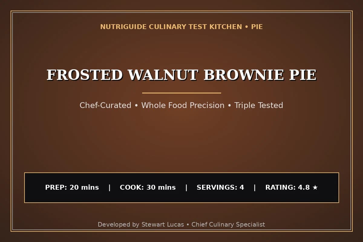 Frosted Walnut Brownie Pie