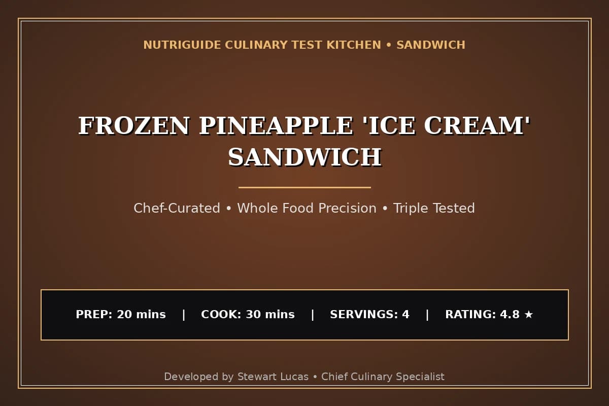 Frozen Pineapple 'Ice Cream' Sandwich
