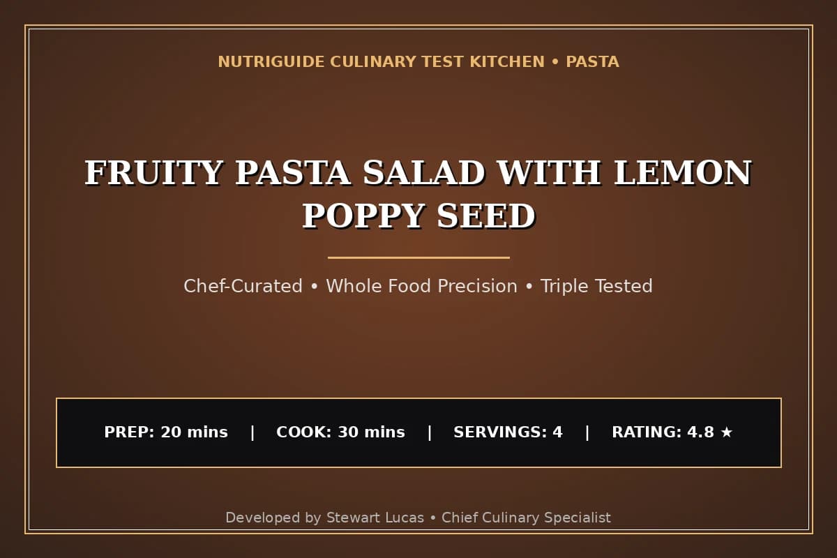 Fruity Pasta Salad With Lemon Poppy Seed