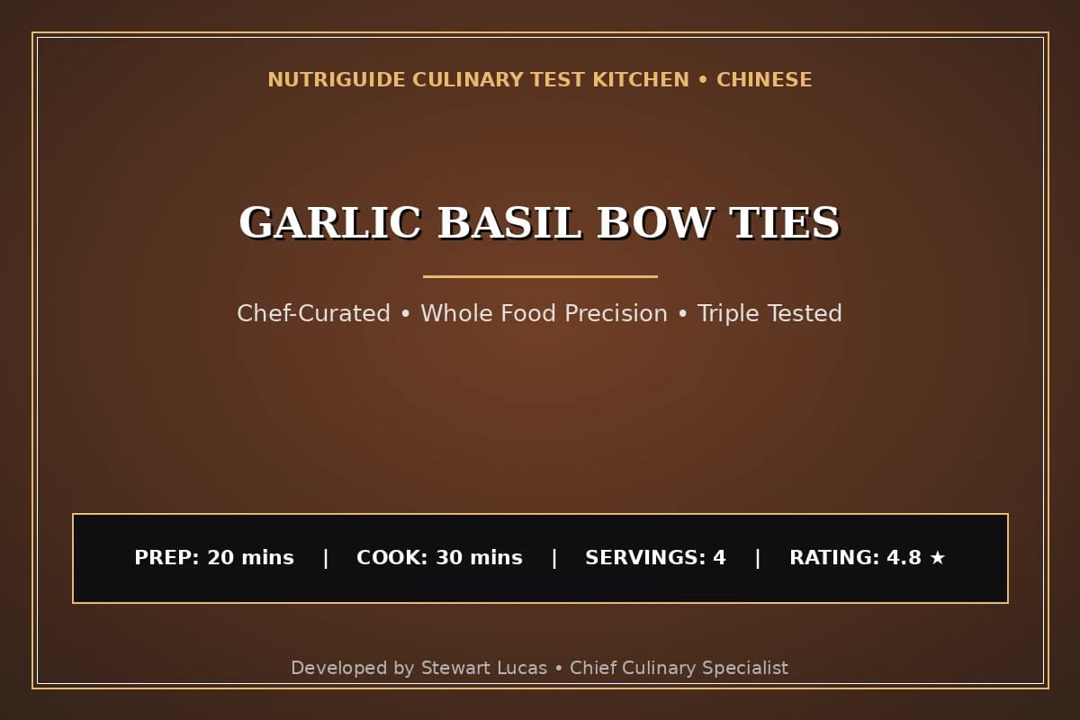 Garlic Basil Bow Ties