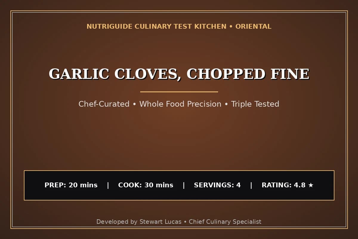 Garlic Cloves, Chopped Fine