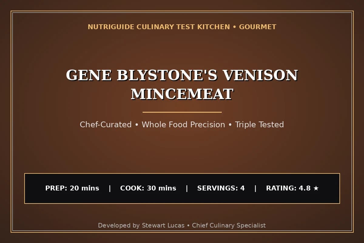 Gene Blystone'S Venison Mincemeat