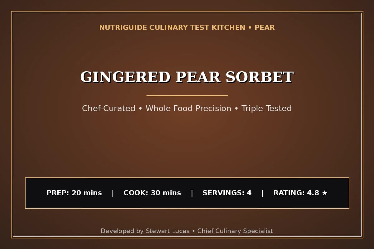 Gingered Pear Sorbet