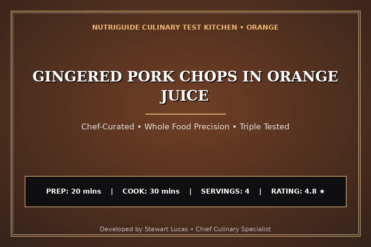 Gingered Pork Chops In Orange Juice