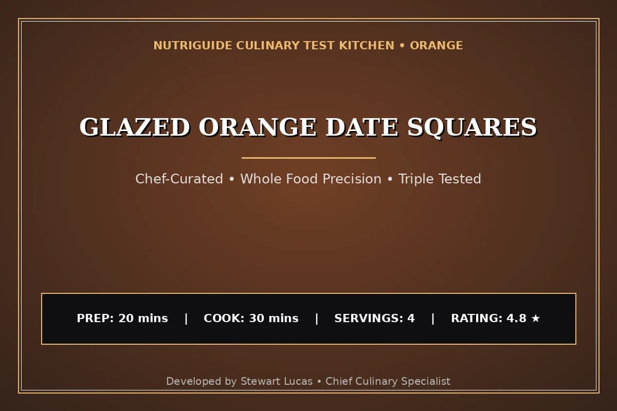 Glazed Orange Date Squares