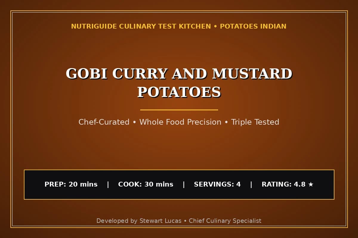 Gobi Curry And Mustard Potatoes