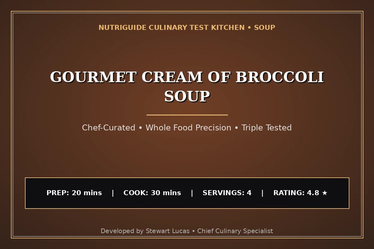 Gourmet Cream Of Broccoli Soup
