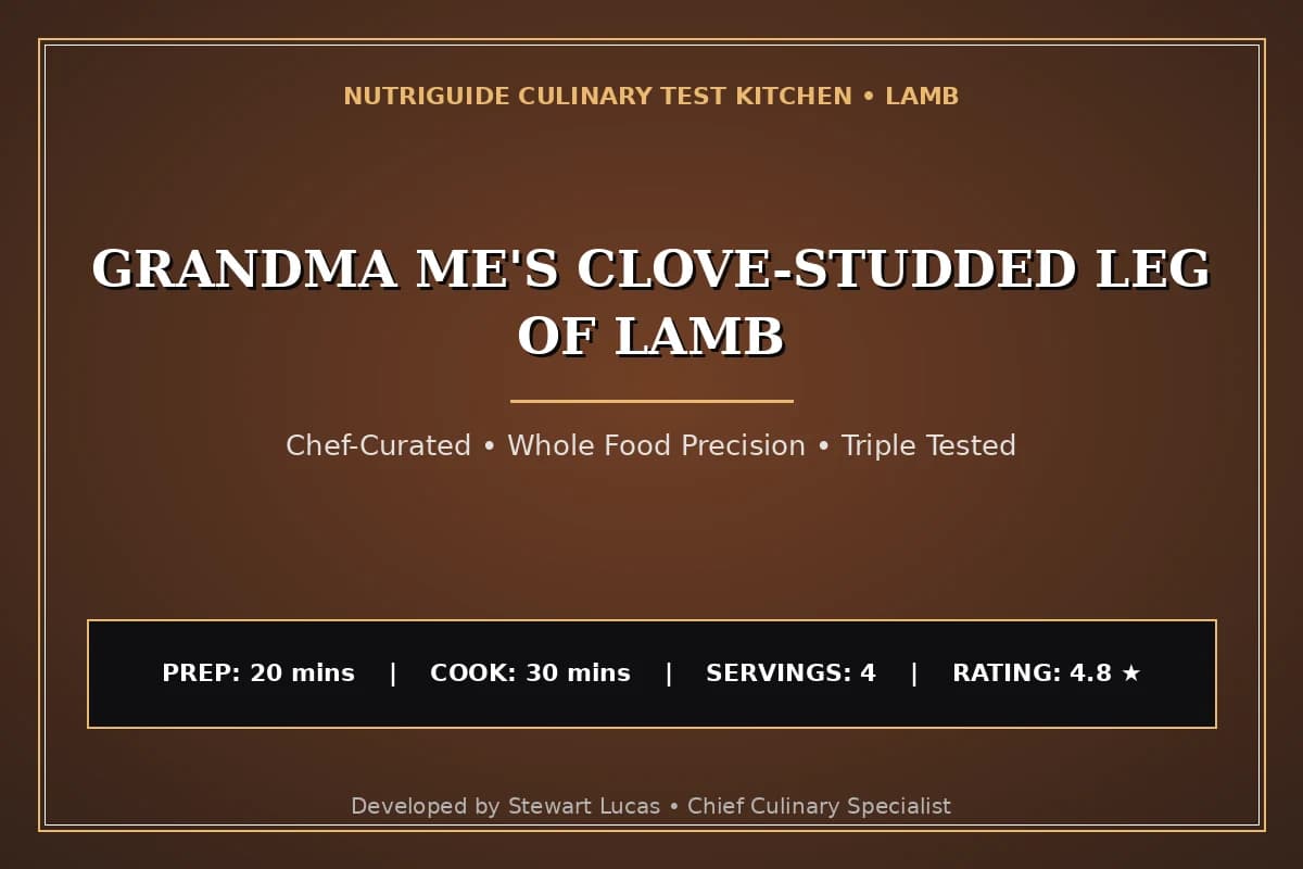Grandma Me'S Clove-Studded Leg Of Lamb