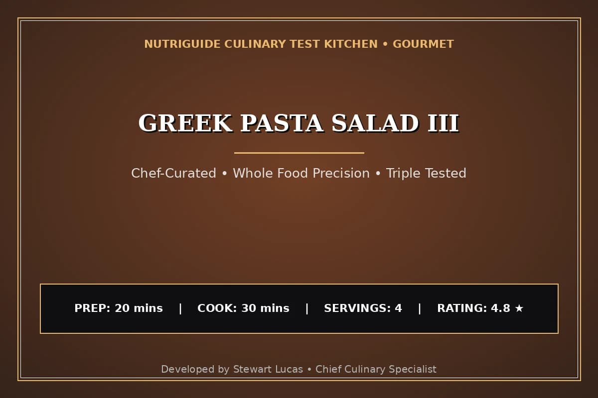 Greek Pasta Salad Iii