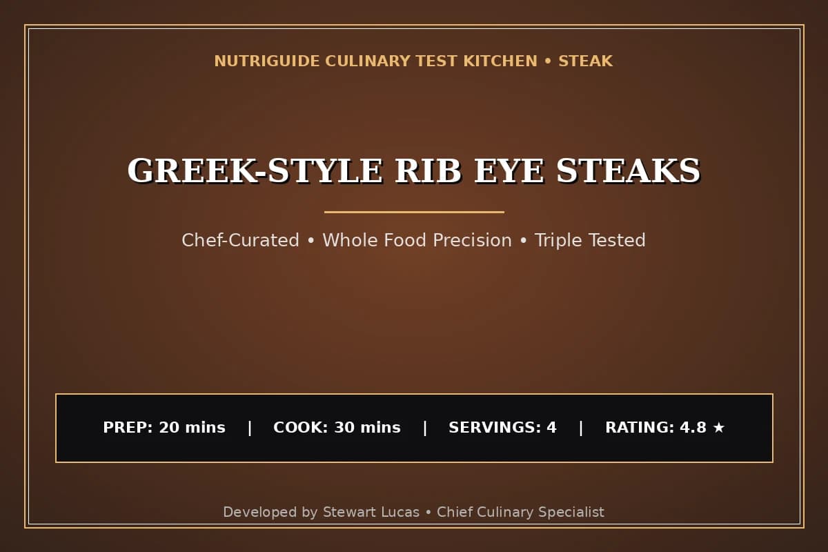 Greek-Style Rib Eye Steaks