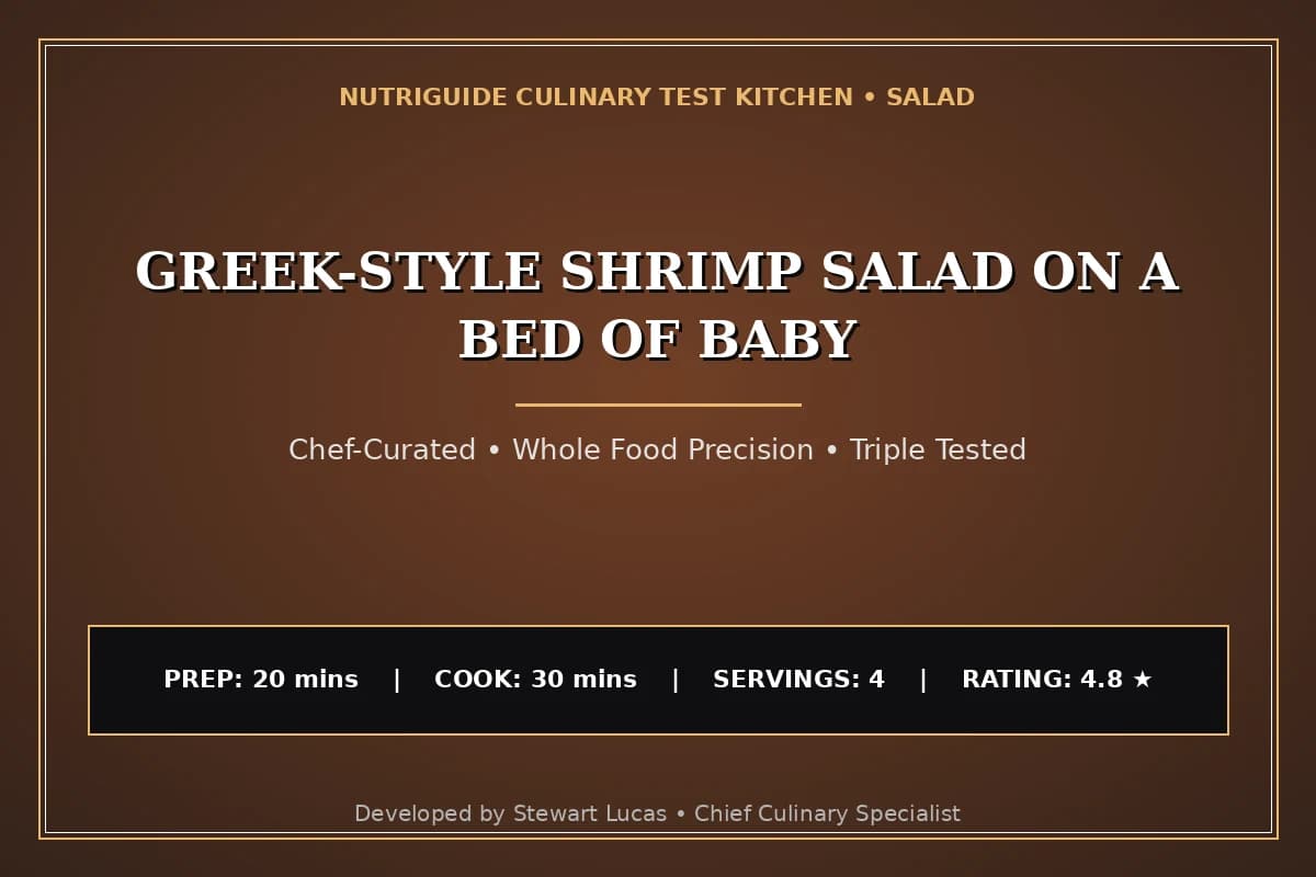 Greek-Style Shrimp Salad On A Bed Of Baby