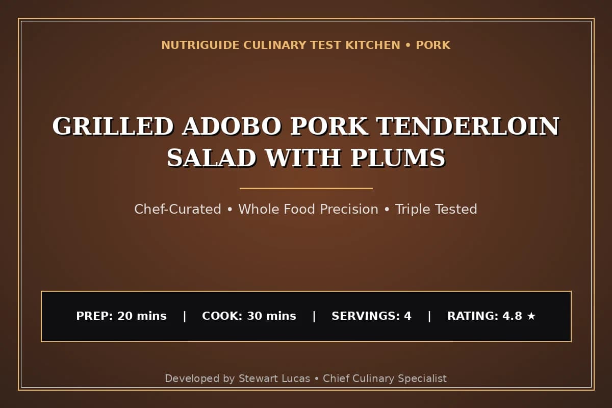 Grilled Adobo Pork Tenderloin Salad With Plums