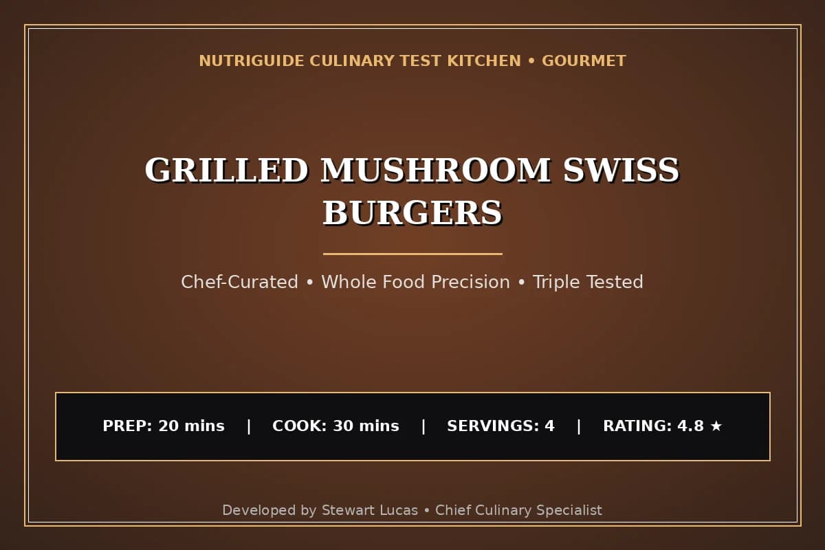 Grilled Mushroom Swiss Burgers
