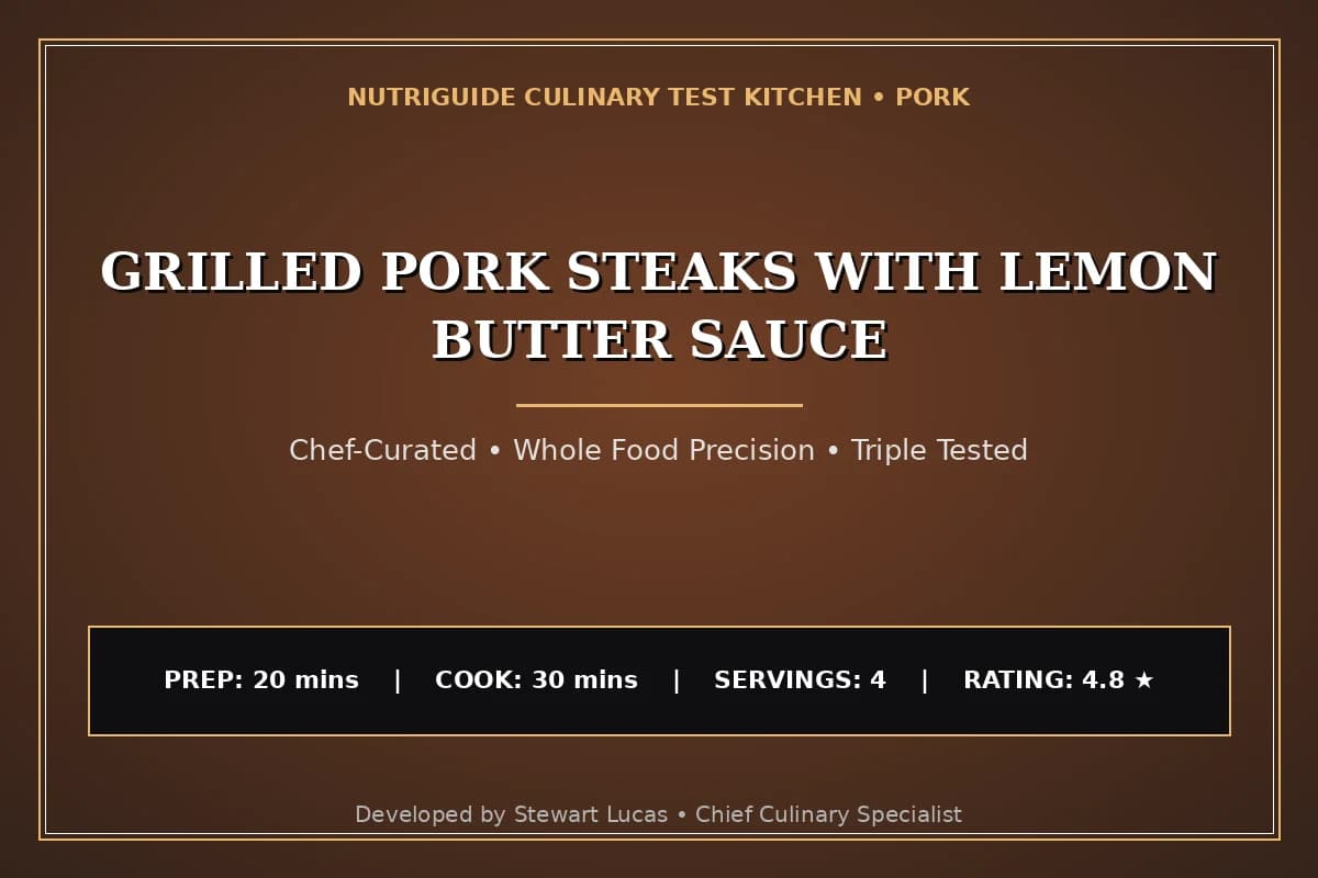 Grilled Pork Steaks With Lemon Butter Sauce