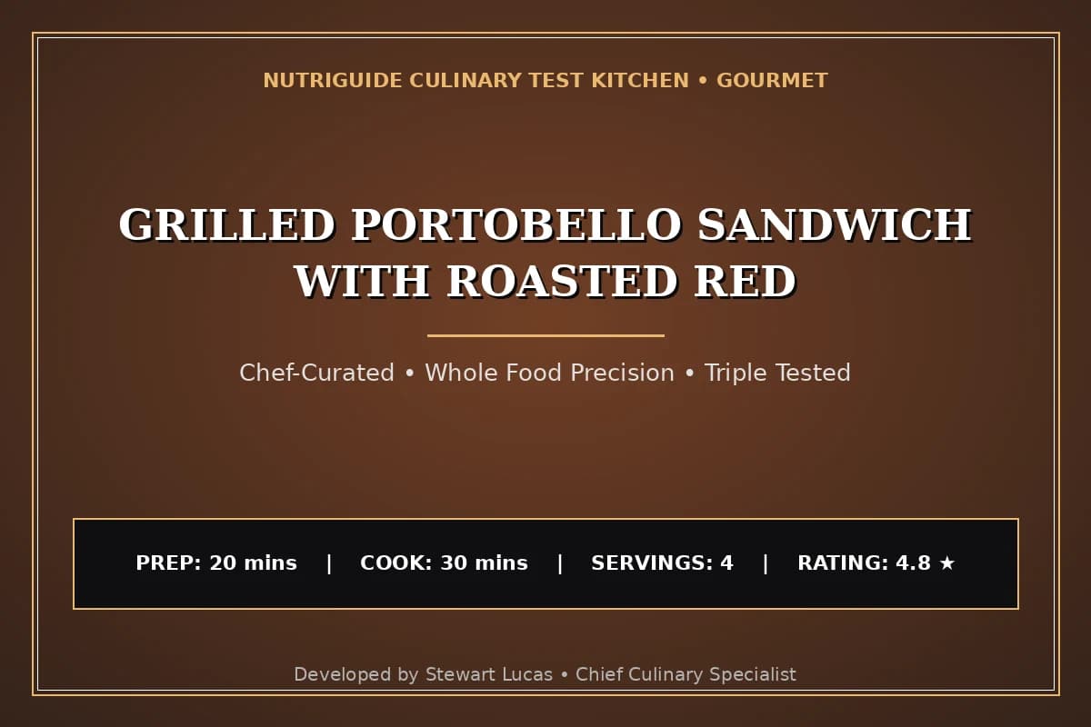 Grilled Portobello Sandwich With Roasted Red