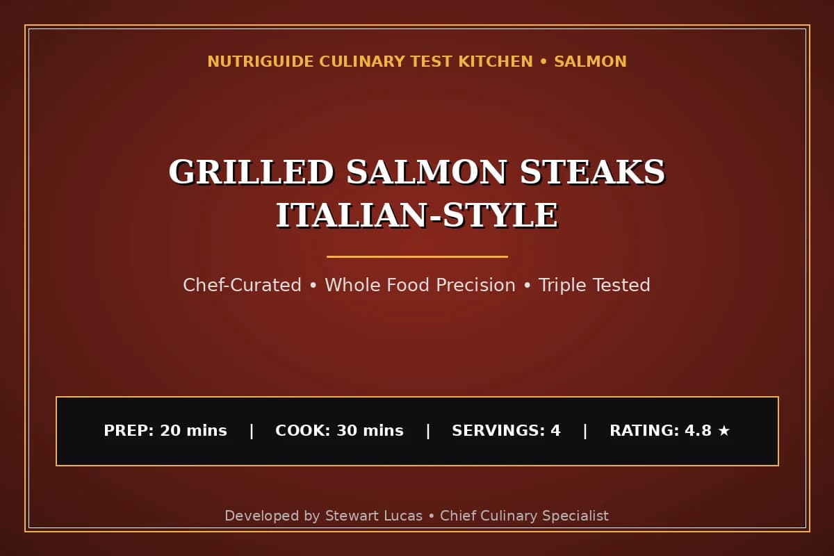 Grilled Salmon Steaks Italian-Style