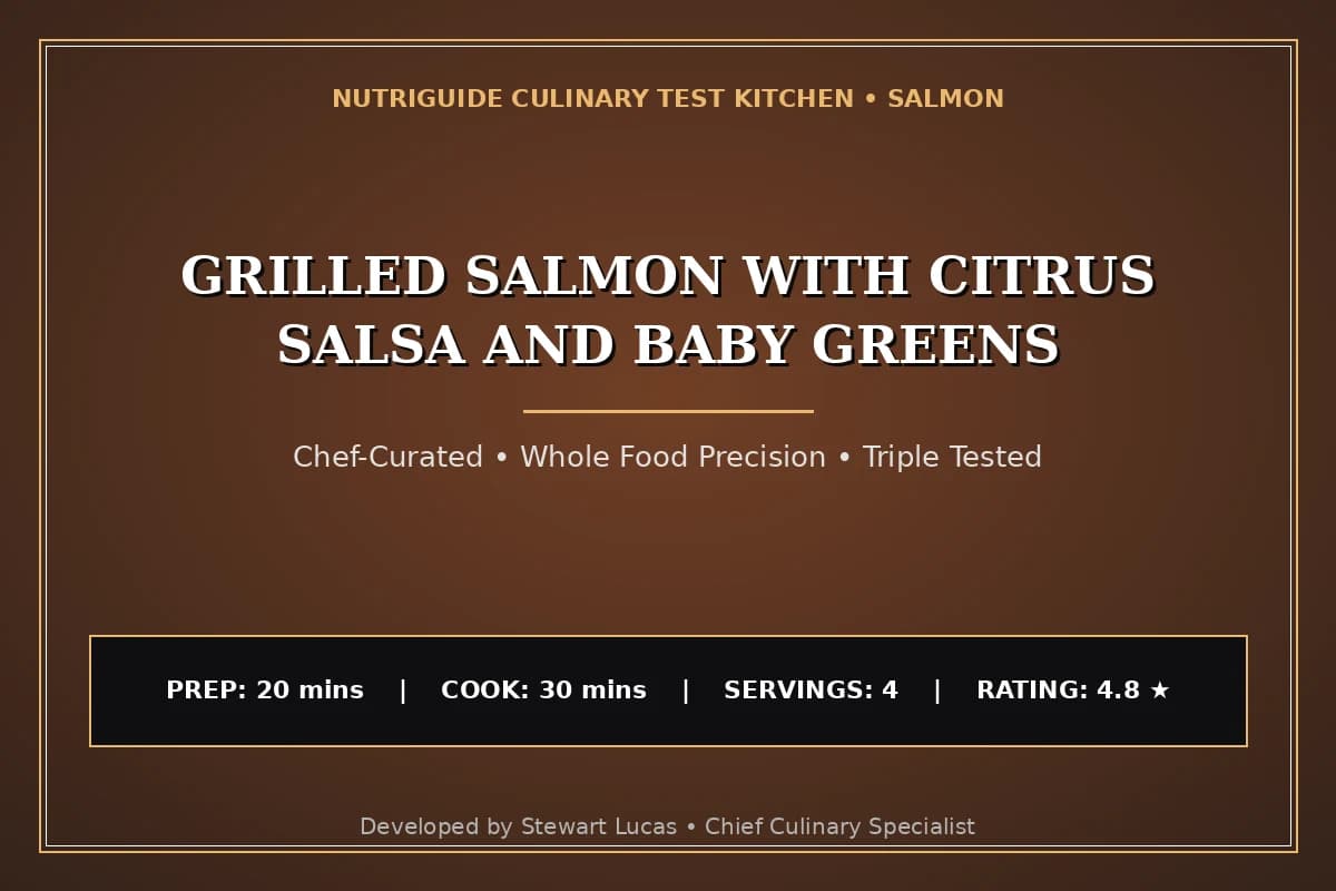 Grilled Salmon With Citrus Salsa And Baby Greens