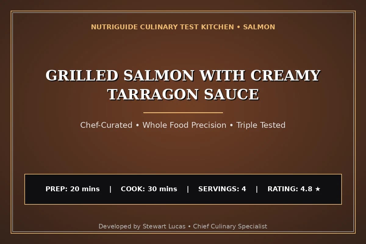Grilled Salmon With Creamy Tarragon Sauce