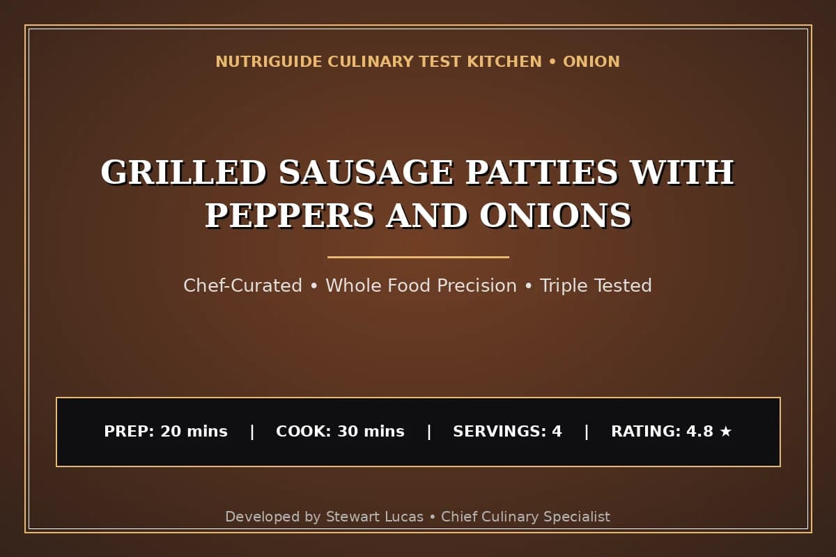 Grilled Sausage Patties With Peppers And Onions