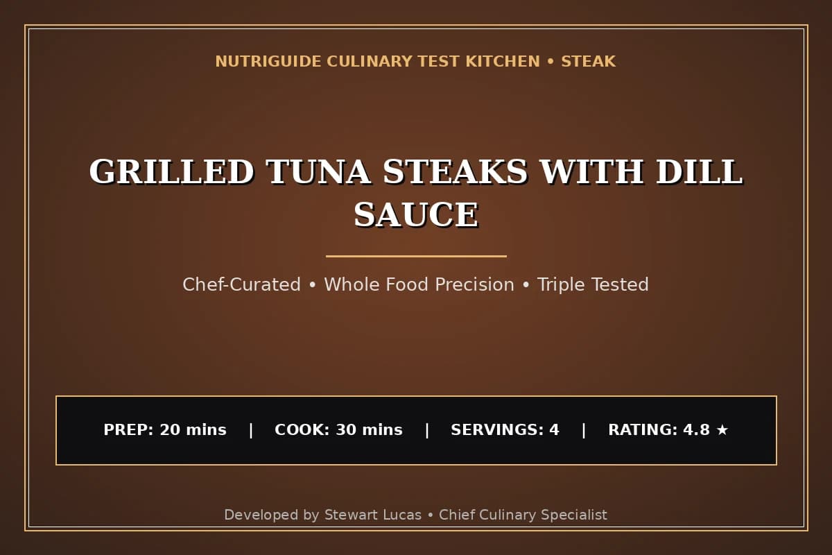 Grilled Tuna Steaks With Dill Sauce