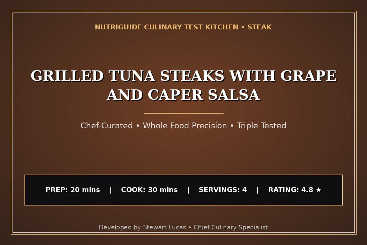 Grilled Tuna Steaks With Grape And Caper Salsa
