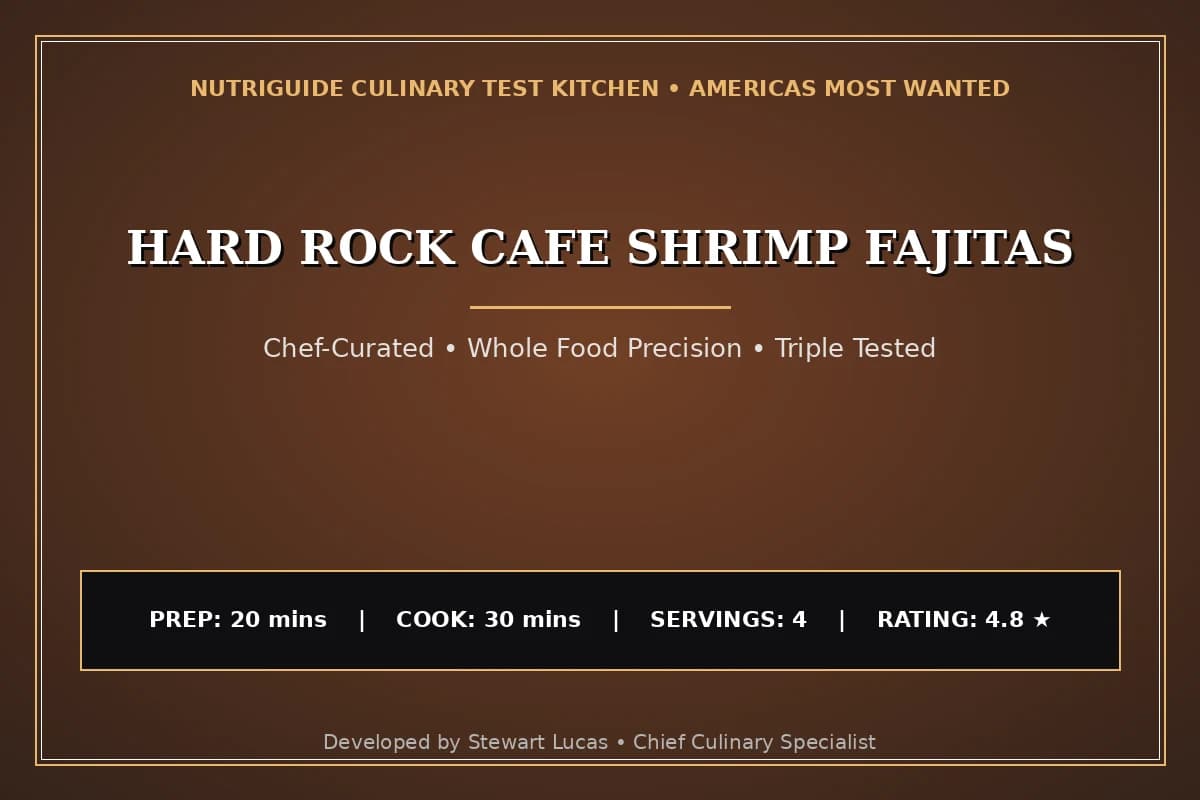 Hard Rock Cafe Shrimp Fajitas