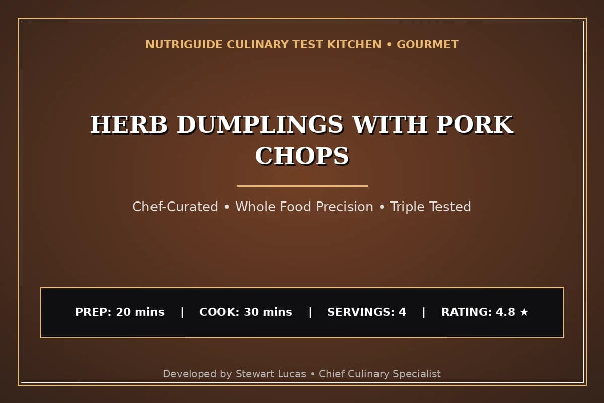 Herb Dumplings With Pork Chops