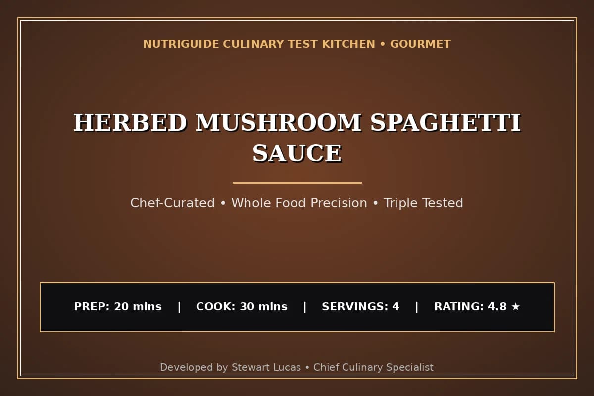 Herbed Mushroom Spaghetti Sauce