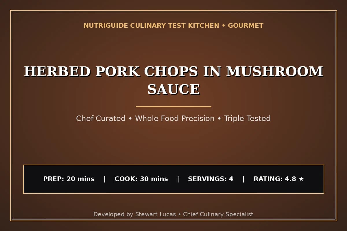 Herbed Pork Chops In Mushroom Sauce