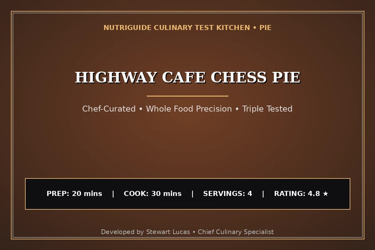 Highway Cafe Chess Pie