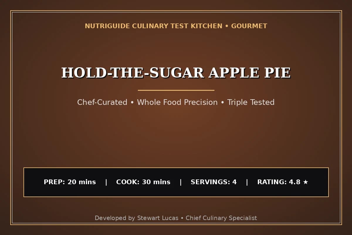 Hold-The-Sugar Apple Pie