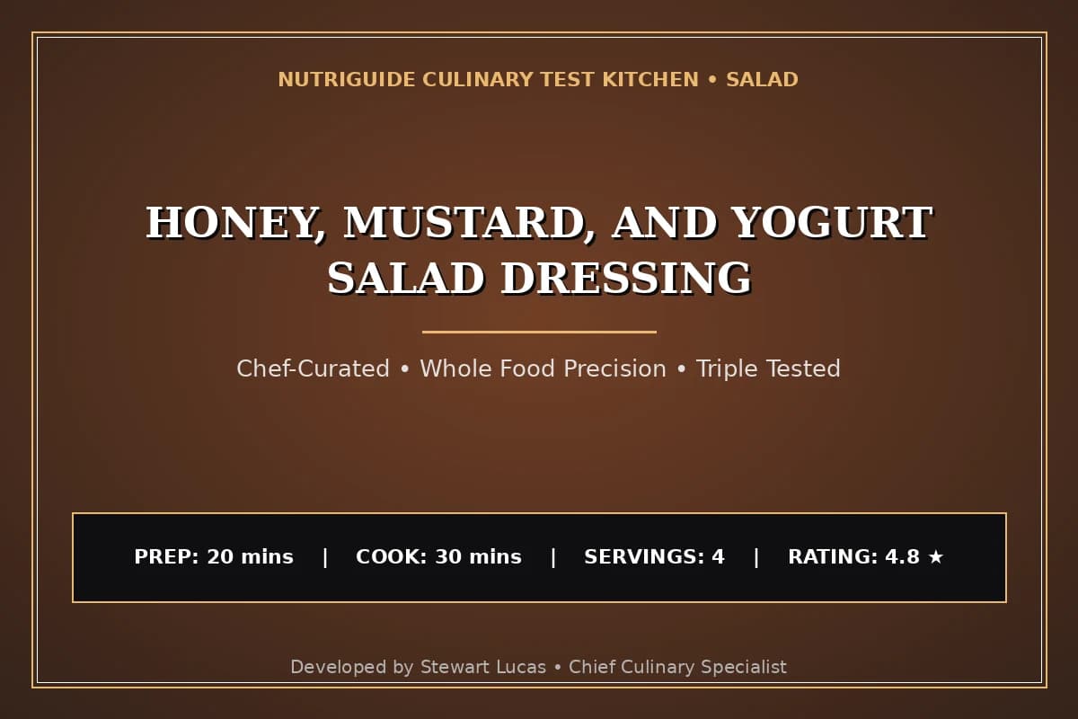 Honey, Mustard, And Yogurt Salad Dressing