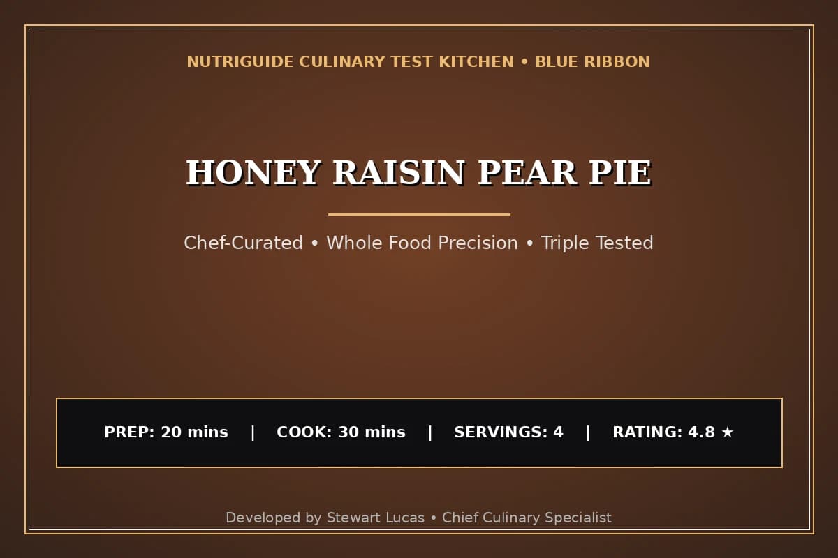 Honey Raisin Pear Pie