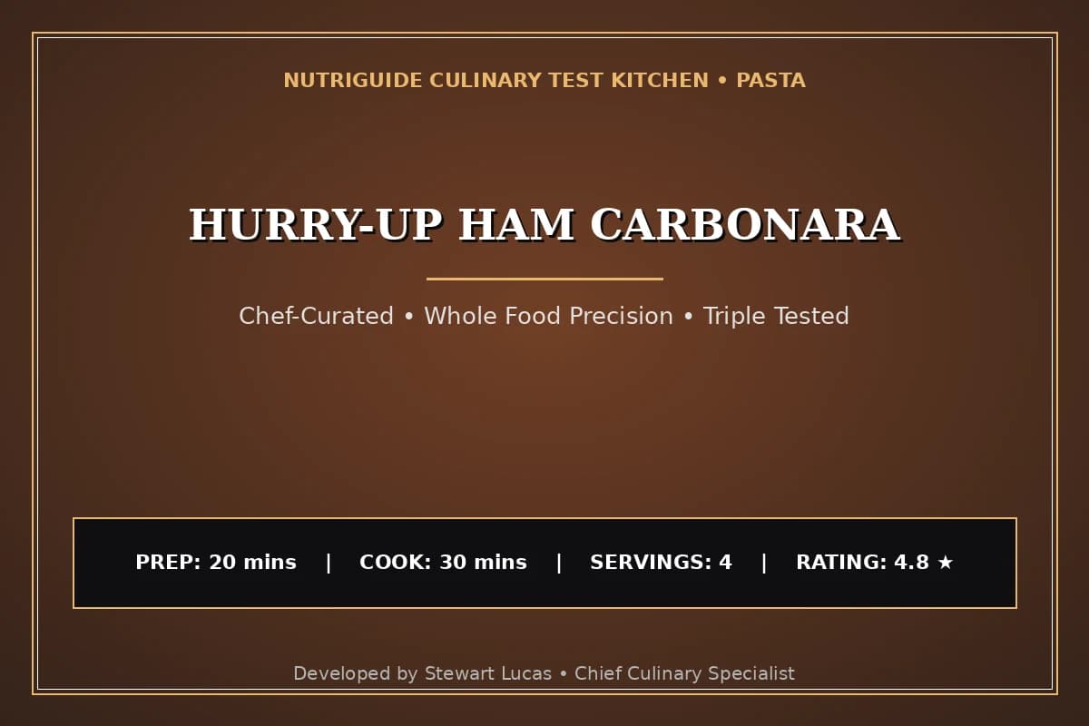 Hurry-Up Ham Carbonara
