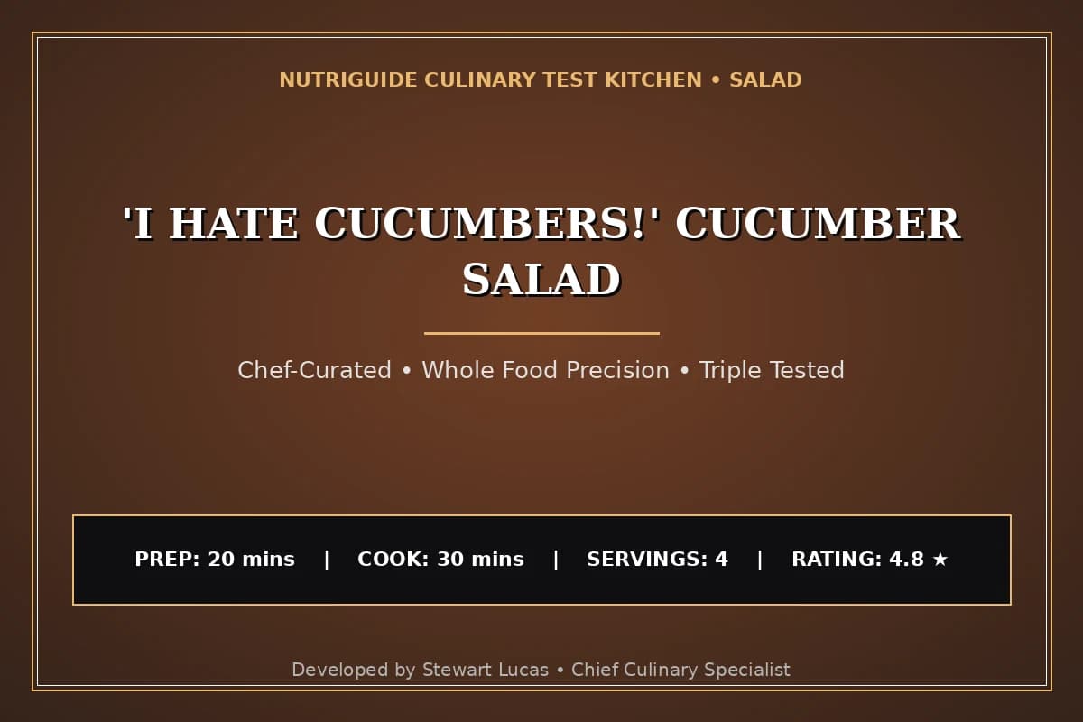 'I Hate Cucumbers!' Cucumber Salad