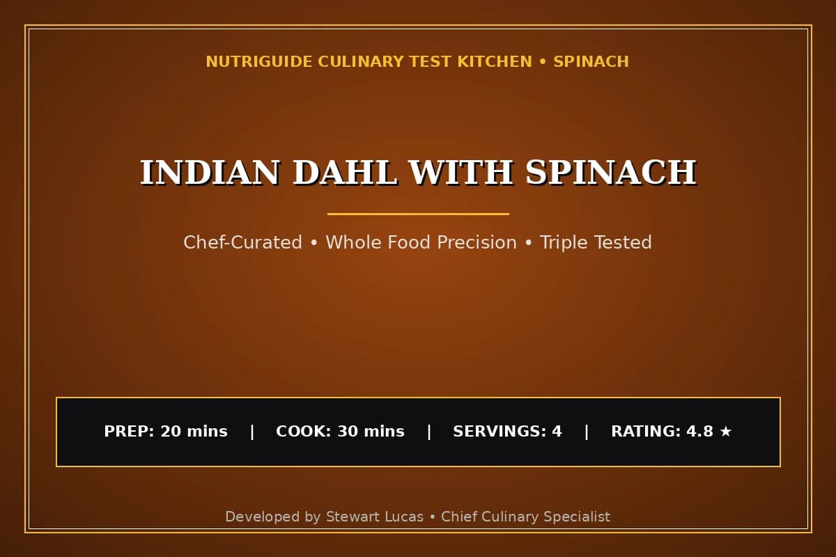 Indian Dahl With Spinach