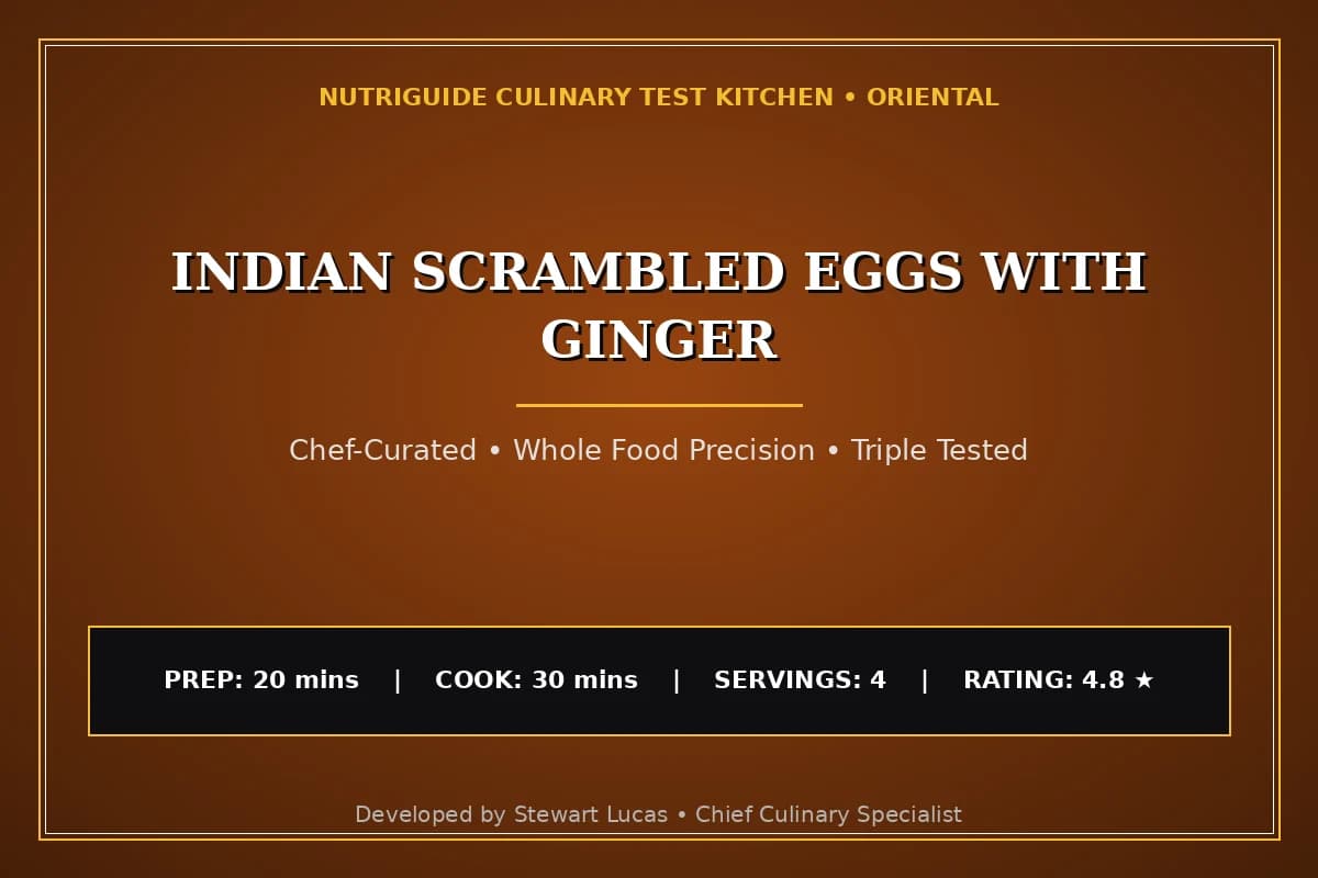 Indian Scrambled Eggs With Ginger