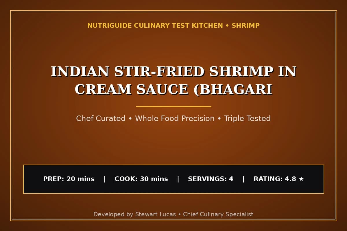 Indian Stir-Fried Shrimp In Cream Sauce (Bhagari
