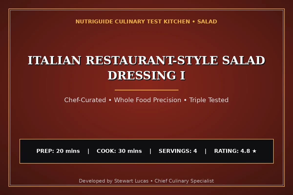 Italian Restaurant-Style Salad Dressing I