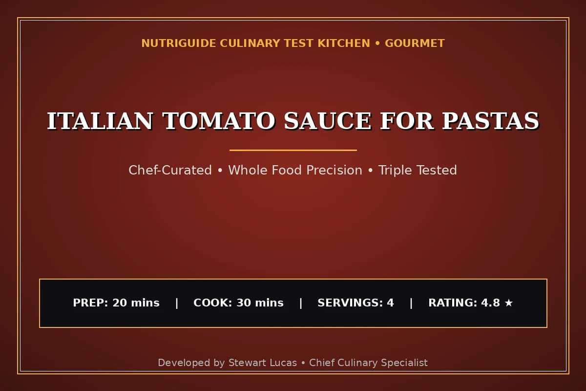 Italian Tomato Sauce For Pastas